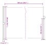 Toldo lateral retráctil crema 180x500 cm