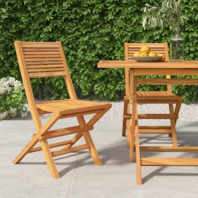 Sillas de jardín plegables 2 uds madera maciza teca 47x62x90cm