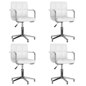 Drehbare Esszimmerstühle 4 Einheiten Kunstleder weiß von vidaXL, Essstühle - Ref: Foro24-3088072, Preis: 296,87 €, Rabatt: %