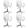 Swivel dining chairs 4 units white synthetic leather by vidaXL, dining chairs - Ref: Foro24-3088072, Price: 296,72 €, Discoun...