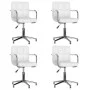 Swivel dining chairs 4 units white synthetic leather by vidaXL, dining chairs - Ref: Foro24-3088072, Price: 291,42 €, Discoun...