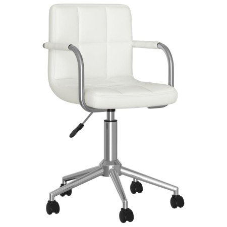 Drehbarer Esszimmerstuhl aus weißem Kunstleder von vidaXL, Essstühle - Ref: Foro24-3088185, Preis: 100,64 €, Rabatt: %
