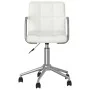 Drehbarer Esszimmerstuhl aus weißem Kunstleder von vidaXL, Essstühle - Ref: Foro24-3088185, Preis: 97,02 €, Rabatt: %