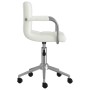 Drehbarer Esszimmerstuhl aus weißem Kunstleder von vidaXL, Essstühle - Ref: Foro24-3088185, Preis: 100,64 €, Rabatt: %