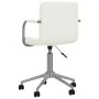 Drehbarer Esszimmerstuhl aus weißem Kunstleder von vidaXL, Essstühle - Ref: Foro24-3088185, Preis: 97,02 €, Rabatt: %