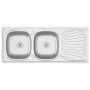 Doppelbecken-Küchenspüle aus Edelstahl, 1200 x 600 x 155 mm von vidaXL, Sinkt - Ref: Foro24-147239, Preis: 154,73 €, Rabatt: %