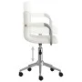 Drehbarer Esszimmerstuhl aus weißem Kunstleder von vidaXL, Essstühle - Ref: Foro24-3088185, Preis: 97,02 €, Rabatt: %