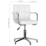 Swivel dining chairs 4 units white synthetic leather by vidaXL, dining chairs - Ref: Foro24-3088072, Price: 291,42 €, Discoun...