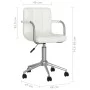 Drehbarer Esszimmerstuhl aus weißem Kunstleder von vidaXL, Essstühle - Ref: Foro24-3088185, Preis: 97,02 €, Rabatt: %