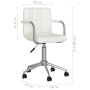 Drehbarer Esszimmerstuhl aus weißem Kunstleder von vidaXL, Essstühle - Ref: Foro24-3088185, Preis: 100,64 €, Rabatt: %
