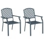 Silla 2 pcs Antracita 56 x 65 x 89cm Acero