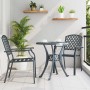 Silla 2 pcs Antracita 56 x 65 x 89cm Acero