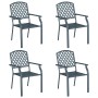 Silla 4 pcs Antracita 56 x 65 x 89cm Acero