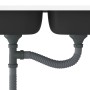 Doppelbecken-Küchenspüle aus Edelstahl, 1200 x 600 x 155 mm von vidaXL, Sinkt - Ref: Foro24-147239, Preis: 154,73 €, Rabatt: %