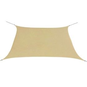 Toldo de vela cuadrado tela Oxford beige 3,6x3,6 m