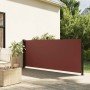 Toldo lateral retráctil marrón 140x600 cm