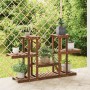 Soporte para flores madera maciza de abeto 110x25x73 cm