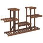 Soporte para flores madera maciza de abeto 110x25x73 cm