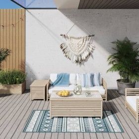 Reversible graue und wassergrüne Außenteppich 80x150 cm von vidaXL, Outdoor-Protektoren - Ref: Foro24-364791, Preis: 31,22 €,...