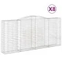 Cestas de gaviones 8 uds forma de arco hierro 400x50x180/200 cm de vidaXL, Maceteros y jardineras - Ref: Foro24-3147054, Prec...