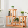 Soporte para flores madera maciza de abeto 90x25x73,5 cm