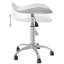 Weißer Schönheitssalonhocker aus Kunstleder von vidaXL, Friseurstühle - Ref: Foro24-323683, Preis: 55,28 €, Rabatt: %