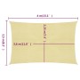 Toldo de vela HDPE beige 160 g/m² 2,5x4 m de vidaXL, Sombrillas - Ref: Foro24-311124, Precio: 24,47 €, Descuento: %