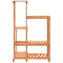 Soporte para flores de madera maciza abeto 62,5x61,5x101,5 cm