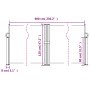 Toldo lateral retráctil marrón 120x600 cm