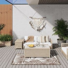 Wendbarer grau-weißer Outdoor-Teppich, 80 x 150 cm von vidaXL, Outdoor-Protektoren - Ref: Foro24-364788, Preis: 22,11 €, Raba...