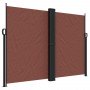 Toldo lateral retráctil marrón 180x600 cm