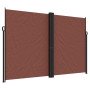 Toldo lateral retráctil marrón 220x600 cm