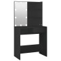 Tocador con LED negro 74,5x40x141 cm de vidaXL, Tocadores para dormitorios - Ref: Foro24-808802, Precio: 87,30 €, Descuento: %
