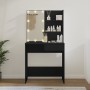 Tocador con LED negro 74,5x40x141 cm de vidaXL, Tocadores para dormitorios - Ref: Foro24-808802, Precio: 87,30 €, Descuento: %