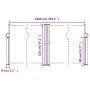 Toldo lateral retráctil blanco 120x1000 cm