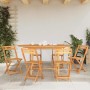 Mesa de jardín extensible madera maciza teca 110-160x80x75 cm