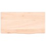 Estante de pared madera maciza de roble sin tratar 40x20x4 cm