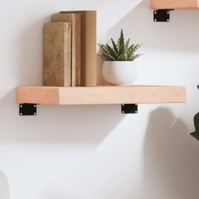 Estante de pared madera maciza roble sin tratar 40x30x(2-6) cm