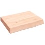 Estante de pared madera maciza roble sin tratar 40x30x(2-6) cm