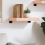 Estante de pared madera maciza roble sin tratar 40x30x(2-6) cm