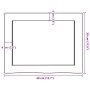 Estante de pared madera maciza roble sin tratar 40x30x(2-6) cm