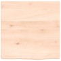 Estante de pared madera maciza de roble sin tratar 40x40x2 cm