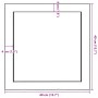 Estante de pared madera maciza roble sin tratar 40x40x(2-4) cm