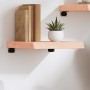 Estante de pared madera maciza roble sin tratar 40x40x(2-6) cm