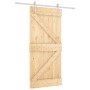 Puerta corredera con herrajes madera maciza de pino 90x210 cm von vidaXL, Türen - Ref: Foro24-3203007, Preis: 189,34 €, Rabat...