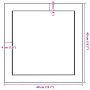 Estante de pared madera maciza roble sin tratar 40x40x(2-6) cm