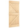 Puerta corredera con herrajes madera maciza de pino 90x210 cm von vidaXL, Türen - Ref: Foro24-3203007, Preis: 189,34 €, Rabat...
