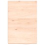 Estante de pared madera maciza roble sin tratar 40x60x(2-4) cm