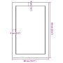 Estante de pared madera maciza roble sin tratar 40x60x(2-4) cm