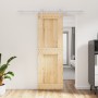 Schiebetür mit Beschlägen aus massivem Kiefernholz, 70 x 210 cm von vidaXL, Türen - Ref: Foro24-3203012, Preis: 170,49 €, Rab...